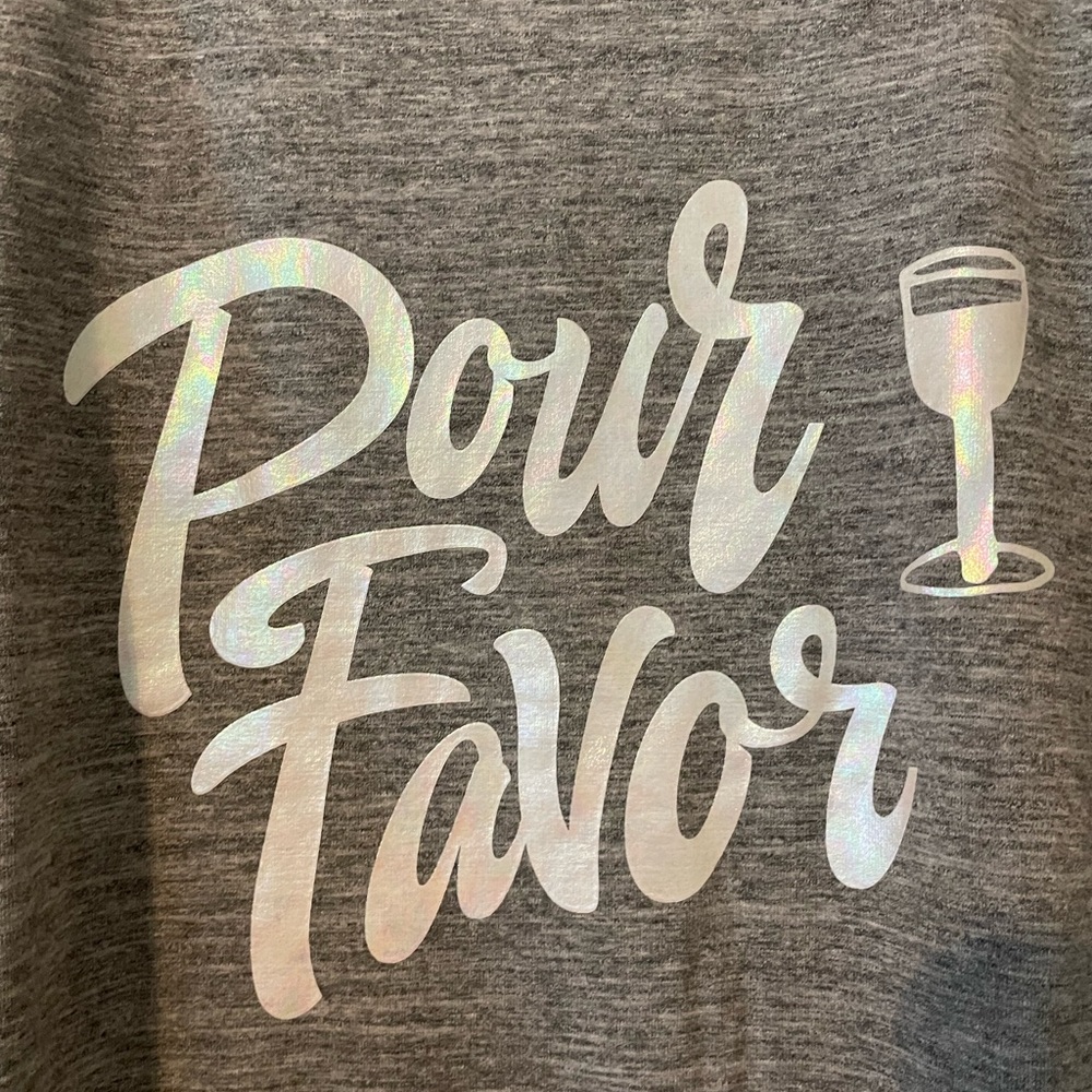 Wildfox Gray Sweatshirt with 'Pour Favor' Design - Picture 3 of 11